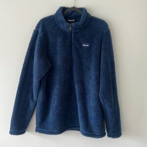 PATAGONIA LOS GATOS DARK BLUE SOFT 1/4 ZIP PULLOVER